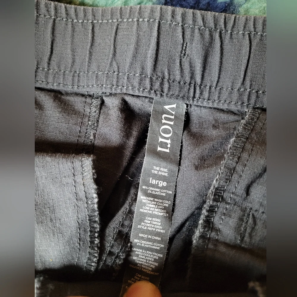 Vuori Ripstop Pants Joggers Size Large Gray Drawstring 34x28 Hiking Outdoor Gym - Picture 2 of 9